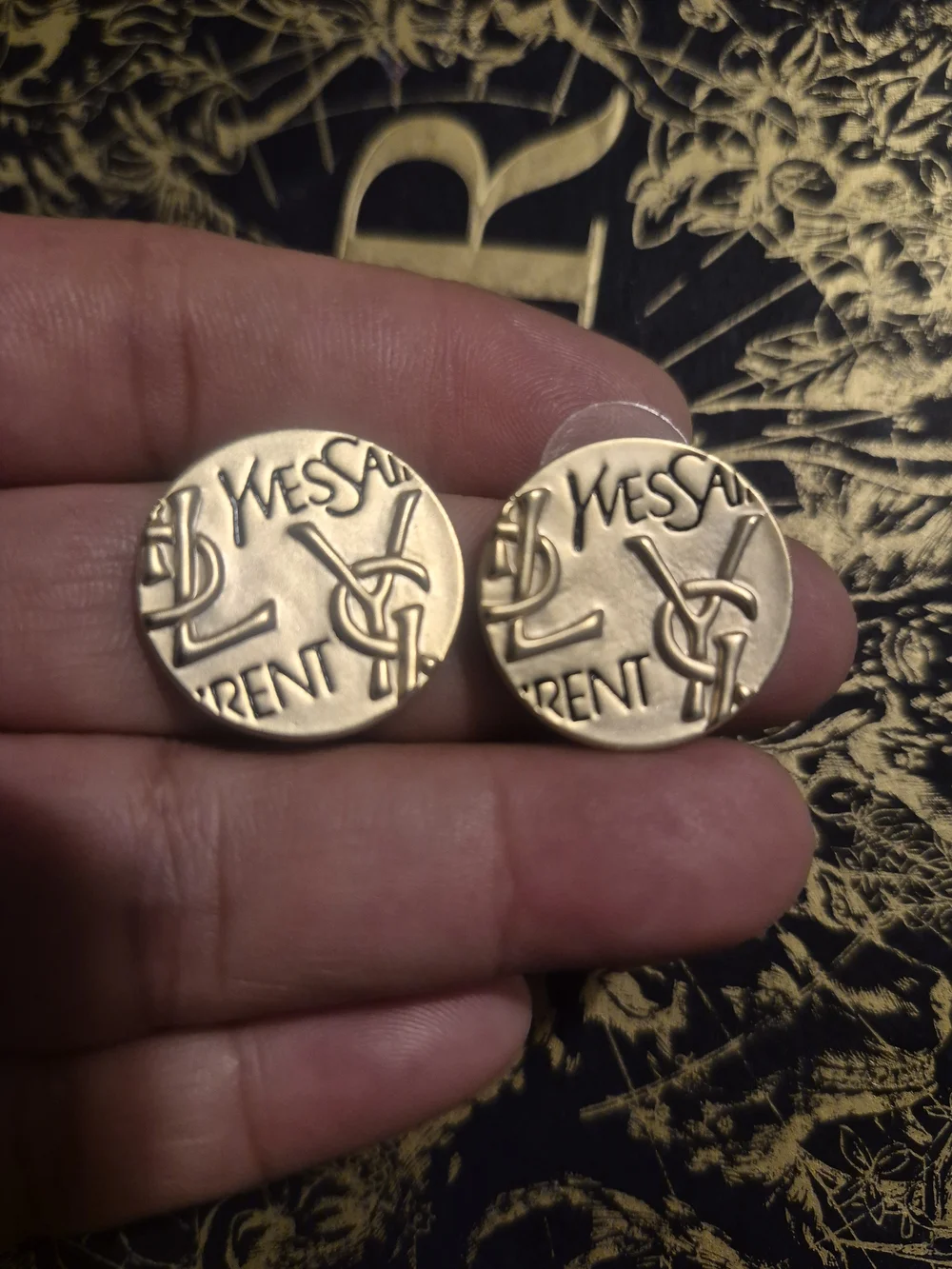 Gold Coin Monogram Cufflinks